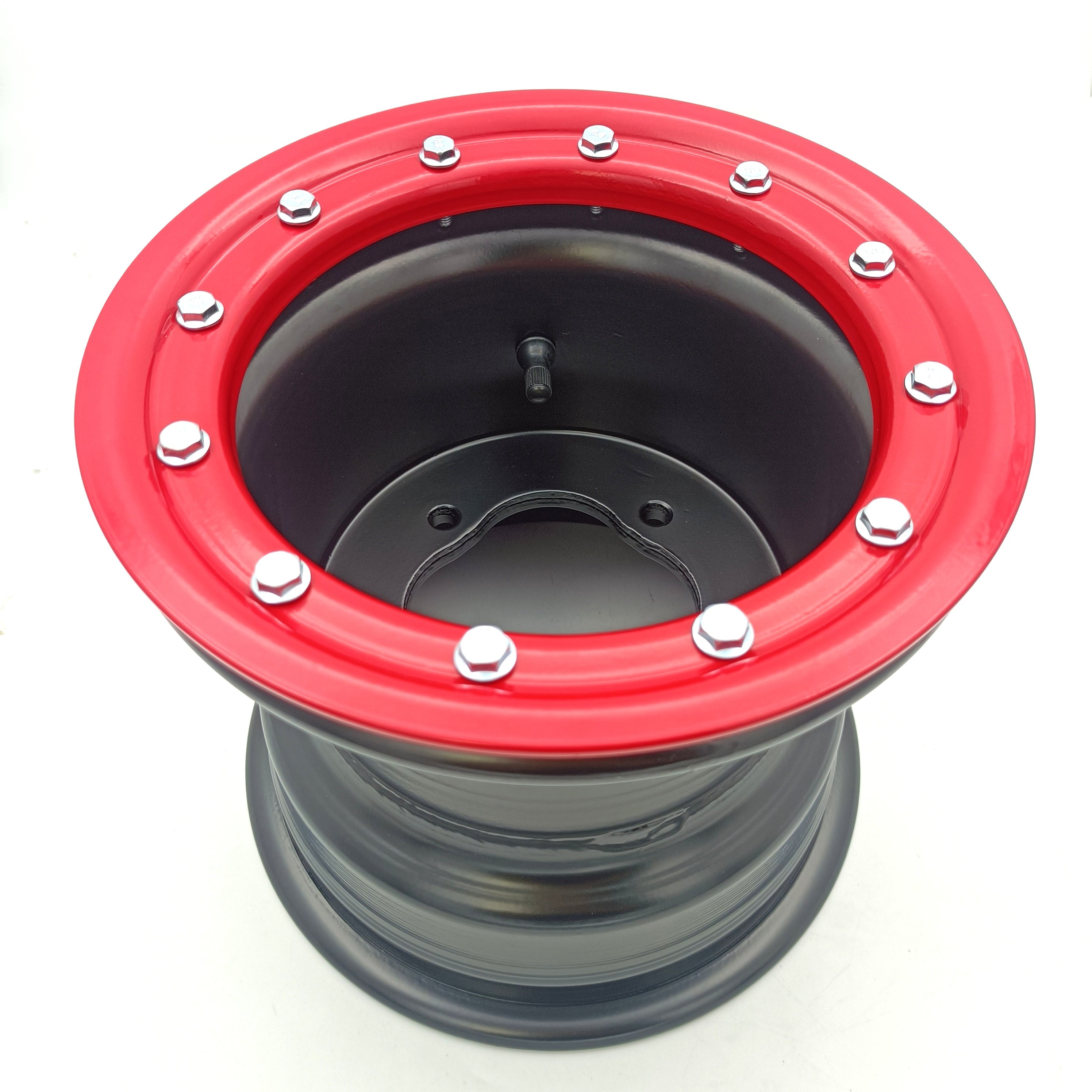 Raptor 700 Banshee 350 YFZ450 Aluminum Spun Wheel ATV Beadlock Wheel Rear 9x8 3+5 4/115 With Red Ring