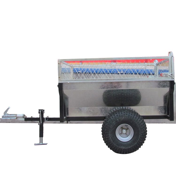 ATV Dump Log Trailer with Fence, DUMP CART Flat Bed Trailer Atv Log Trailer with Heavy Load