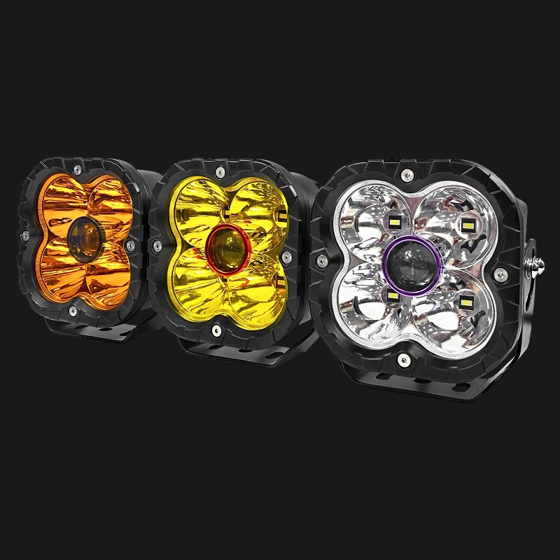 New Yellow Offroad 4WD Truck ATV UTV SUV 5 Inch LED Off Road Driving Spot Work Lights Fog