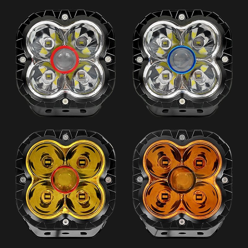 New Yellow Offroad 4WD Truck ATV UTV SUV 5 Inch LED Off Road Driving Spot Work Lights Fog