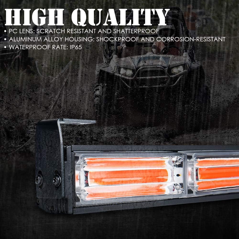 COB LED ATV UTV Rear Chase Light Bar Kit with Brake Turn Signal Running Tail Lights 35W Super Brighter Truck Led Warning Light