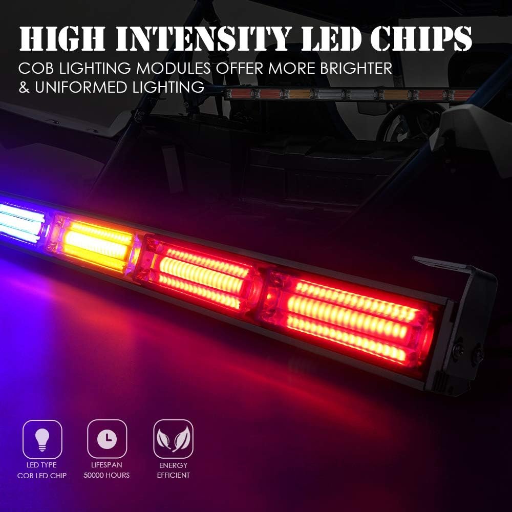 COB LED ATV UTV Rear Chase Light Bar Kit with Brake Turn Signal Running Tail Lights 35W Super Brighter Truck Led Warning Light