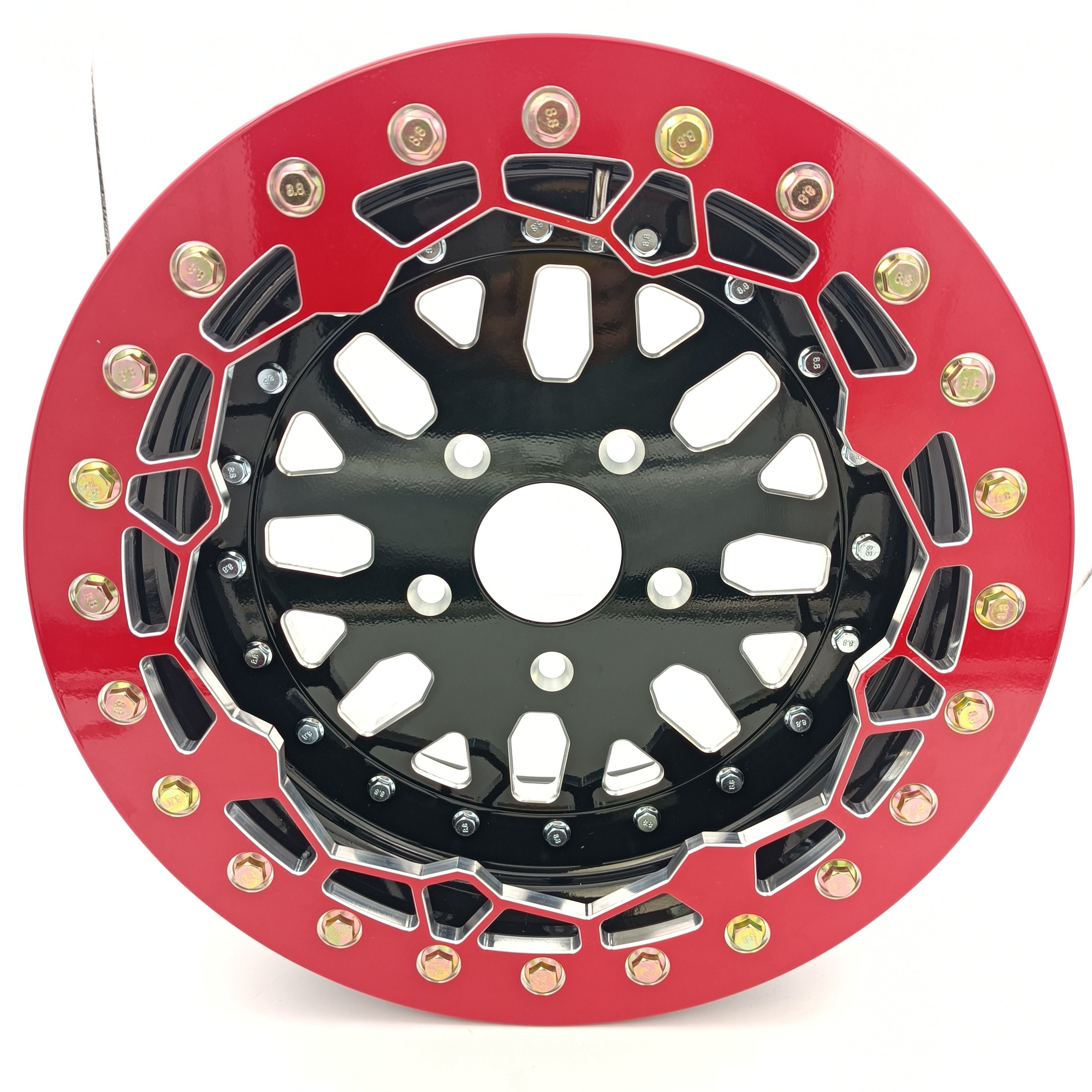 ATV SXS & UTV Parts 15x7 5+2 5/114.3 UTV Wheel Rims15inch 3 Piece Beadlock Wheels for Polaris RZR Pro Offroad