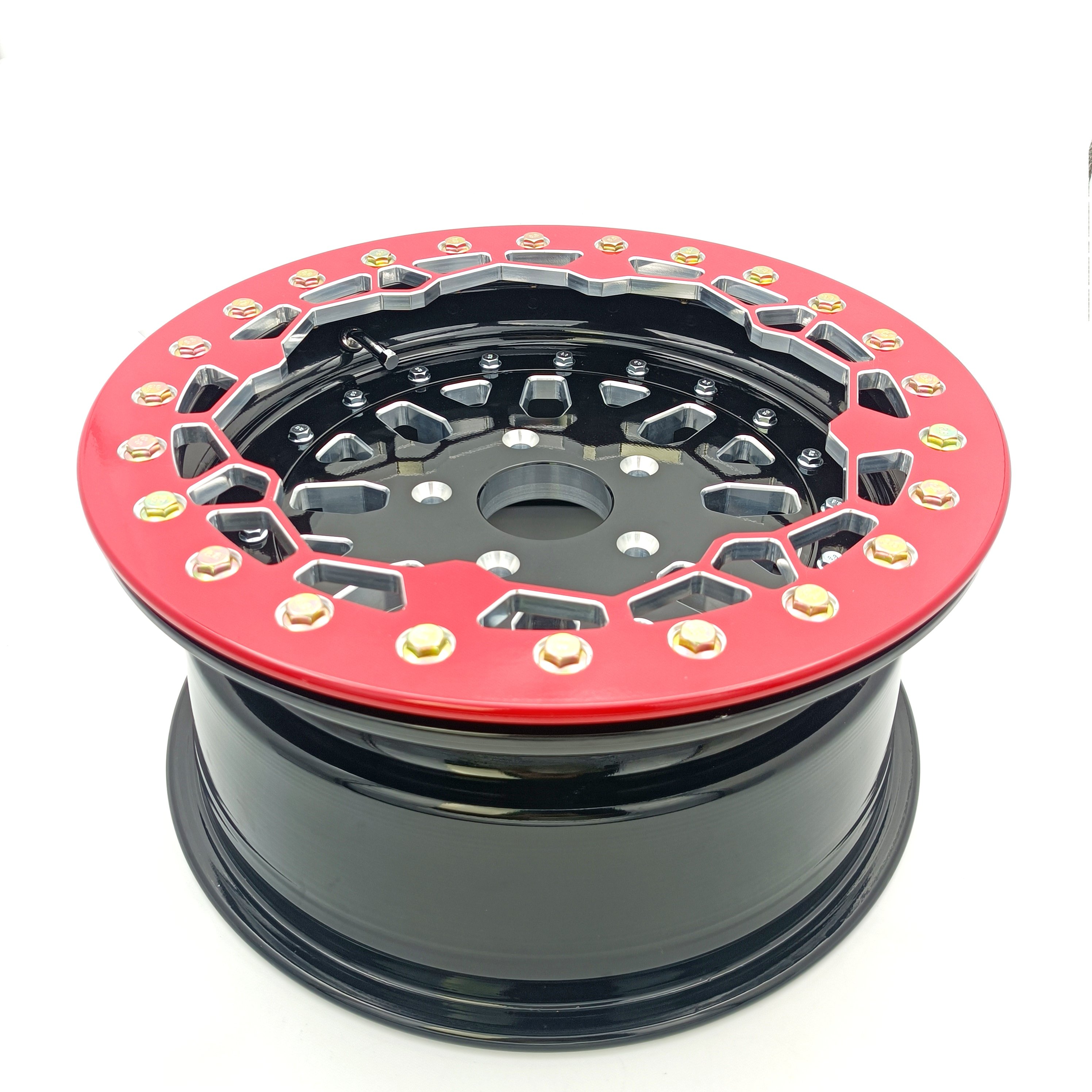 ATV SXS & UTV Parts 15x7 5+2 5/114.3 UTV Wheel Rims15inch 3 Piece Beadlock Wheels for Polaris RZR Pro Offroad