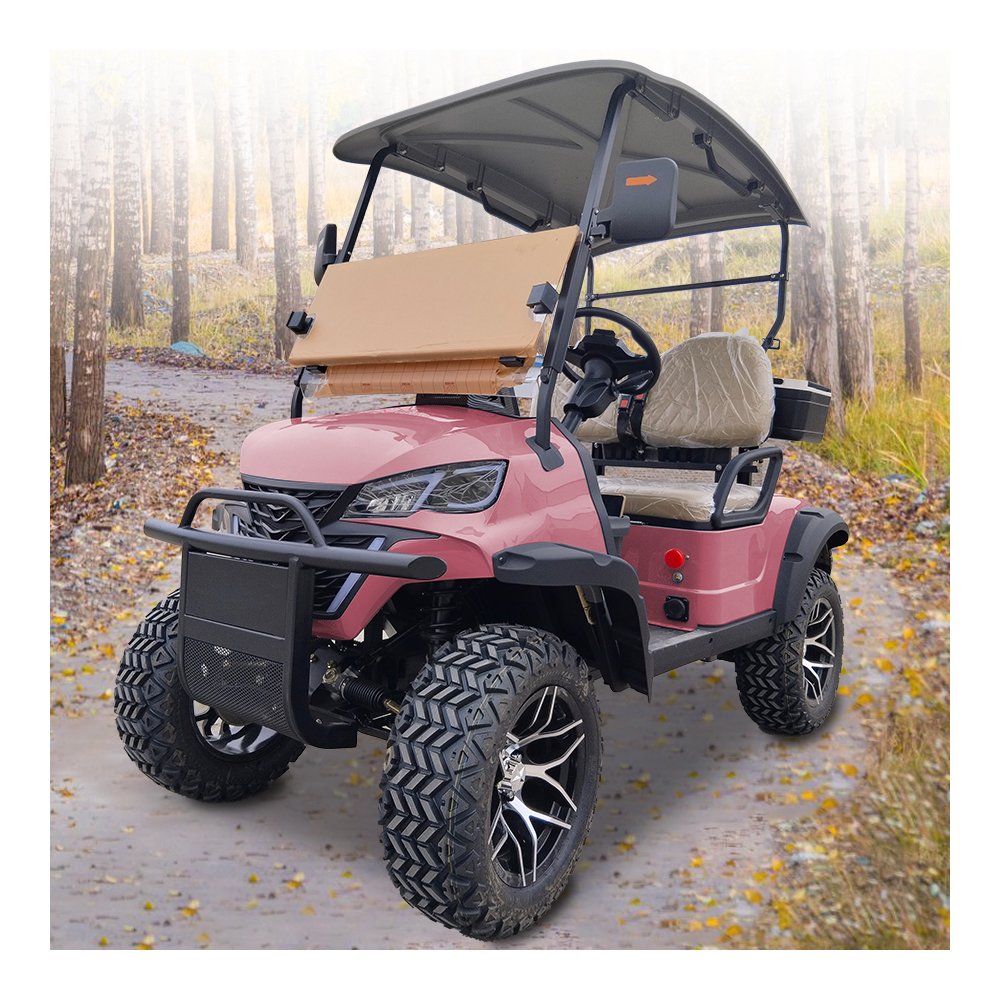 2024 Latest Design Mini 4 Seater Electric Golf Cart Lithium Hi Fi Speaker Max 100km 72V/48V Jiangsu 48V Lead Acid Battery 1680mm