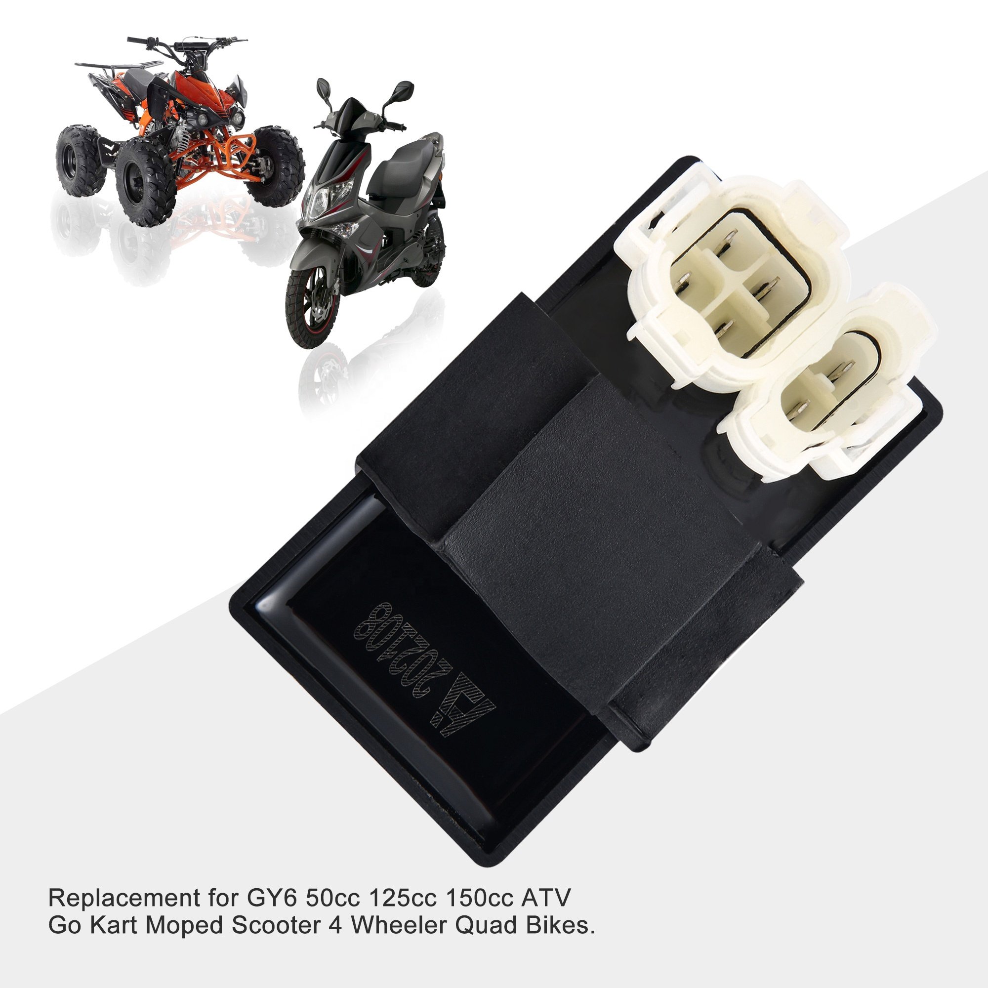 GOOFIT Motorcycle AC 6-pin CDI Module Replacement for GY6 50cc 125cc 150cc ATV Go Kart Moped Scooter 4 Wheeler Quad Bikes