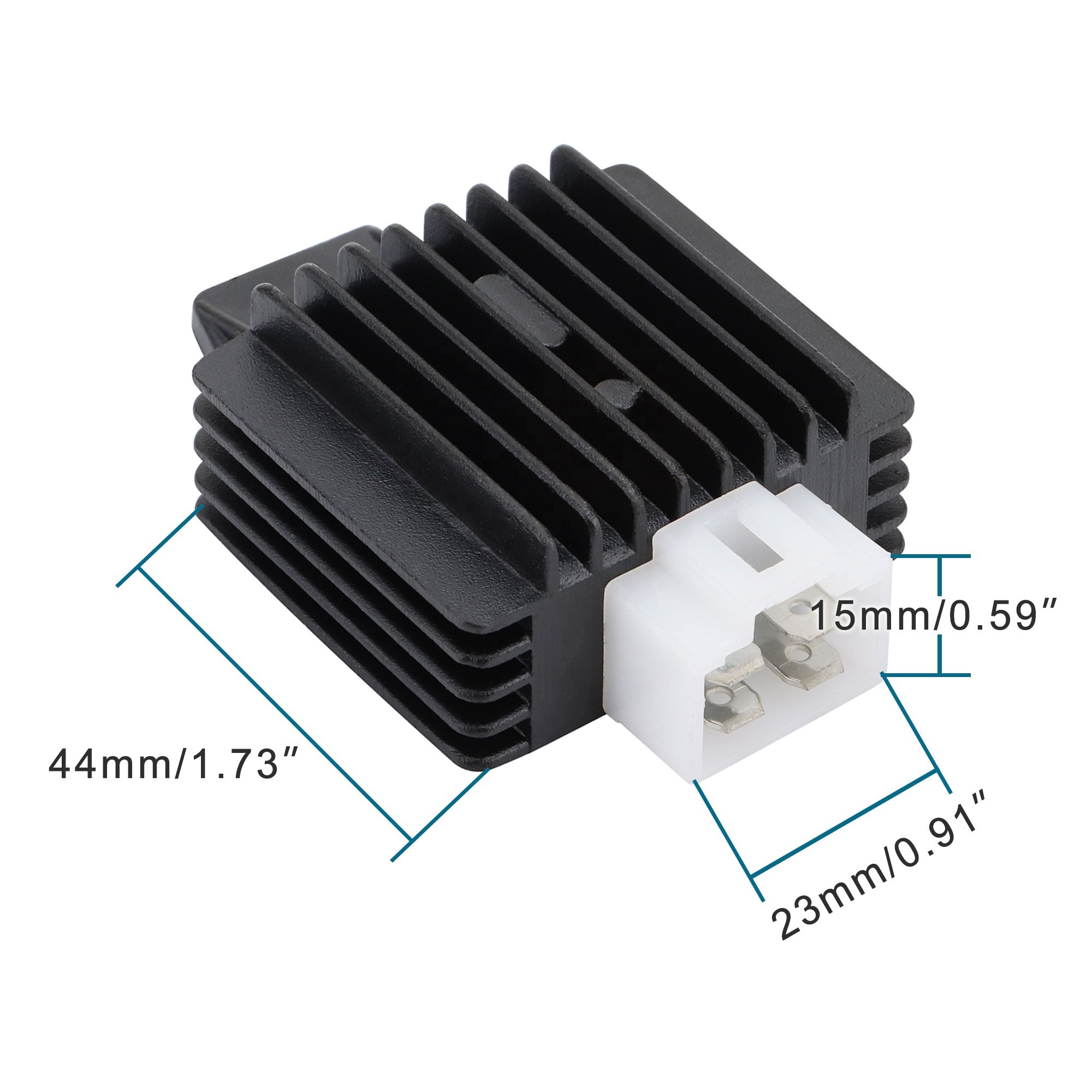 GOOFIT 12V 4-pin DC Full-Wave Motorcycle Voltage Rectifier Regulator Replacement for GY6 50cc-150cc ATV Scooter Pit Dirt Bike