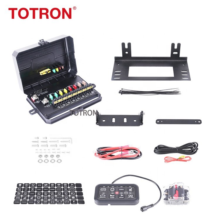 Marine Boat 12V 24V Off Road UTV ATV RGB Blacklight Car Switch Panel Switch Panels 8 Gang Switch Panel