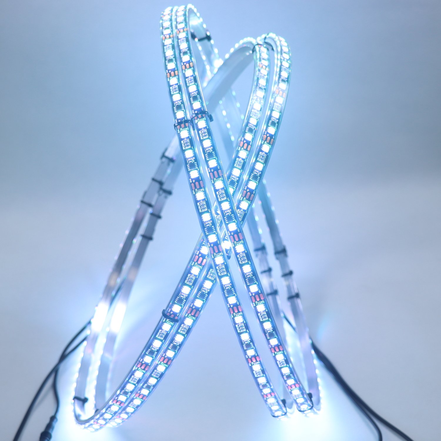 14 Inch 15.5 Inch 17 Inch LED Wheel Ring Lights Dual Row Cars LED Tire Rim Light for Universal Cars