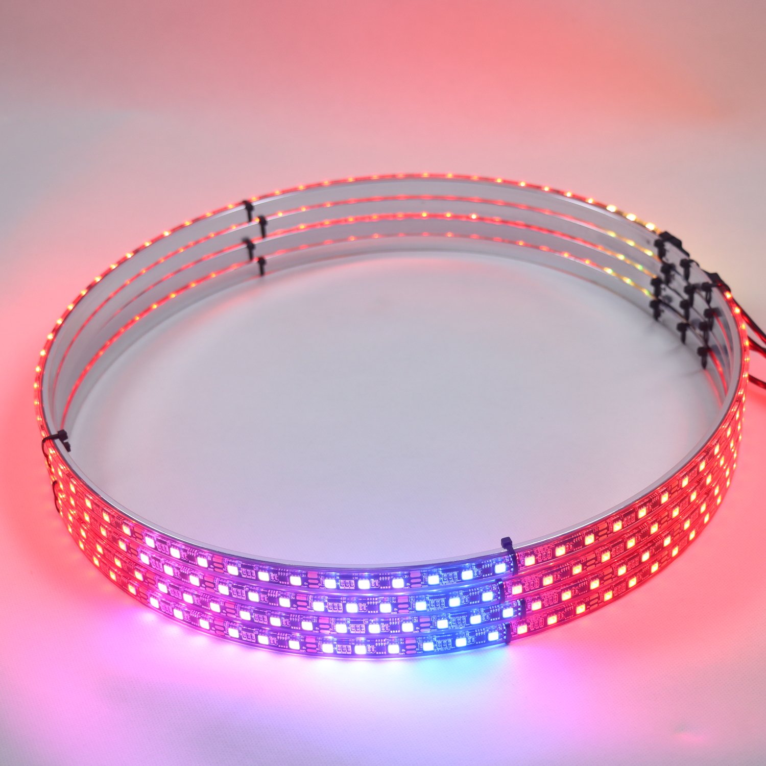 14 Inch 15.5 Inch 17 Inch LED Wheel Ring Lights Dual Row Cars LED Tire Rim Light for Universal Cars