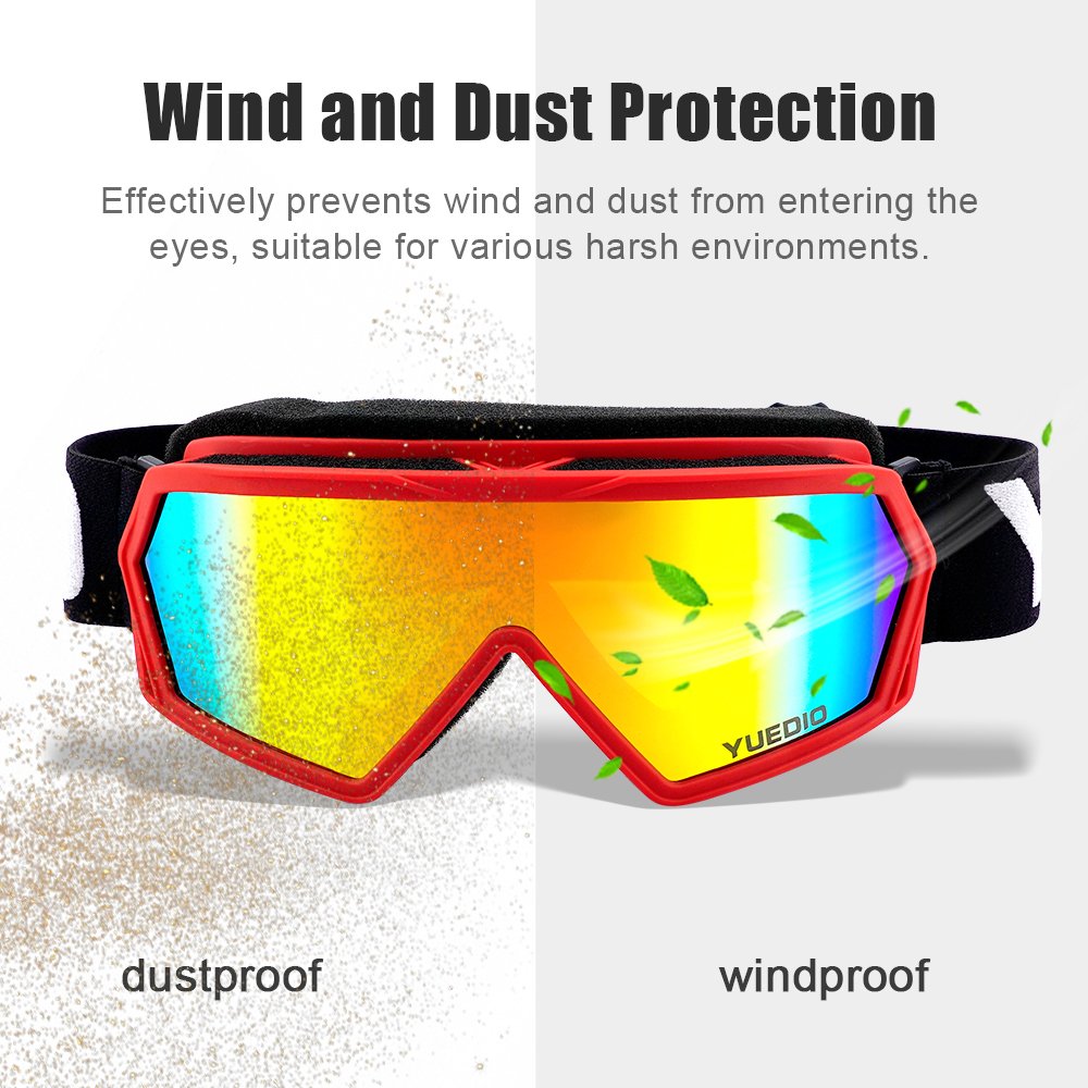 YUEDIO Motorcycle Riding Goggles Dustproof ATV Off Road Mountain Bike Goggle Glasses MX MTB Racing Protective Eyewear