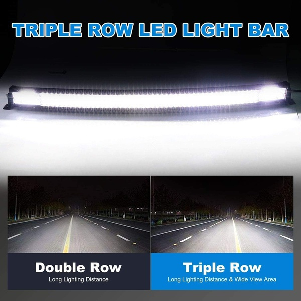 Bara LED 22" 270W 32" 405W 42" 540W 52" 675W Curved Car LED Work Light Bar Driving 4x4 Offroad Car Accessories SUV ATV 12V 24V