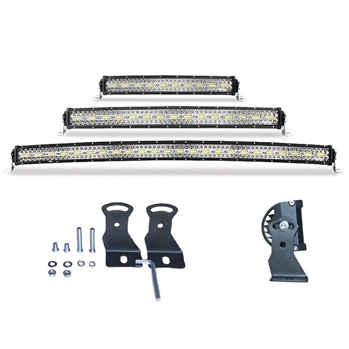 52 Inch Double Row Dual Row Curved Rally Led Driving Light bar Straight Curved Led Work Light bar