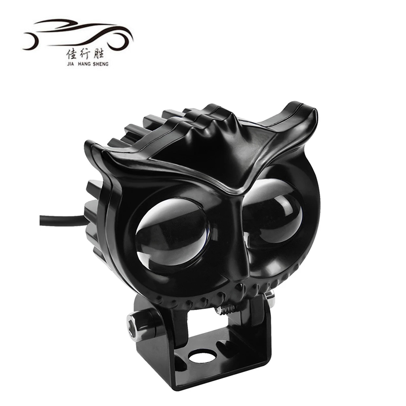 JHS Great Power 2.6inch Owl Design Led Headlight Fog Light Dual Color Angel Eyes 60w Led Headlamp Light for Motorcycle