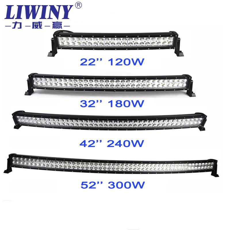 Liwiny Slim Waterproof Curved 50" 288W Autofeel 12 Volt Led Light bar Auto Truck ATV Off-road
