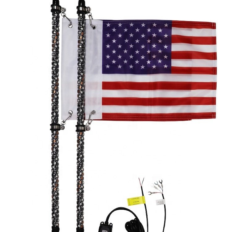 4FT LED Whip with App/Remote Control, LED Whip Quick Release Base for ATV UTV RZR, High Quality WD WHIP LED Whip
