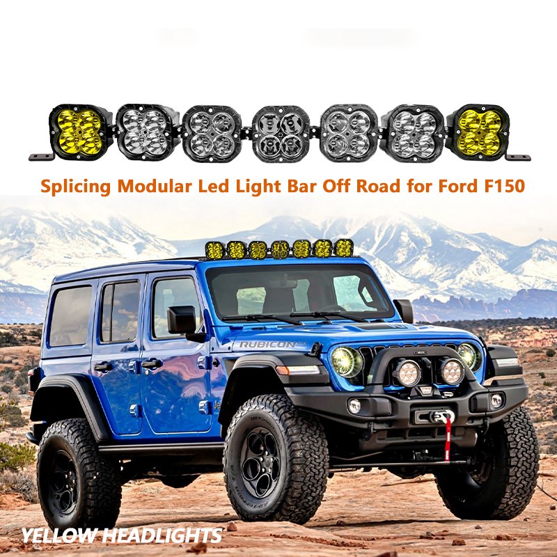 42" 7XL 4x4 LED Cube Pod Can Am X3 Maverick Driving Light 560W Yellow Spotlight Modular LED Light Bars for Atv Utv Offroad