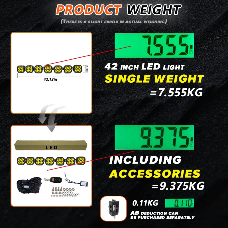 42" 7XL 4x4 LED Cube Pod Can Am X3 Maverick Driving Light 560W Yellow Spotlight Modular LED Light Bars for Atv Utv Offroad