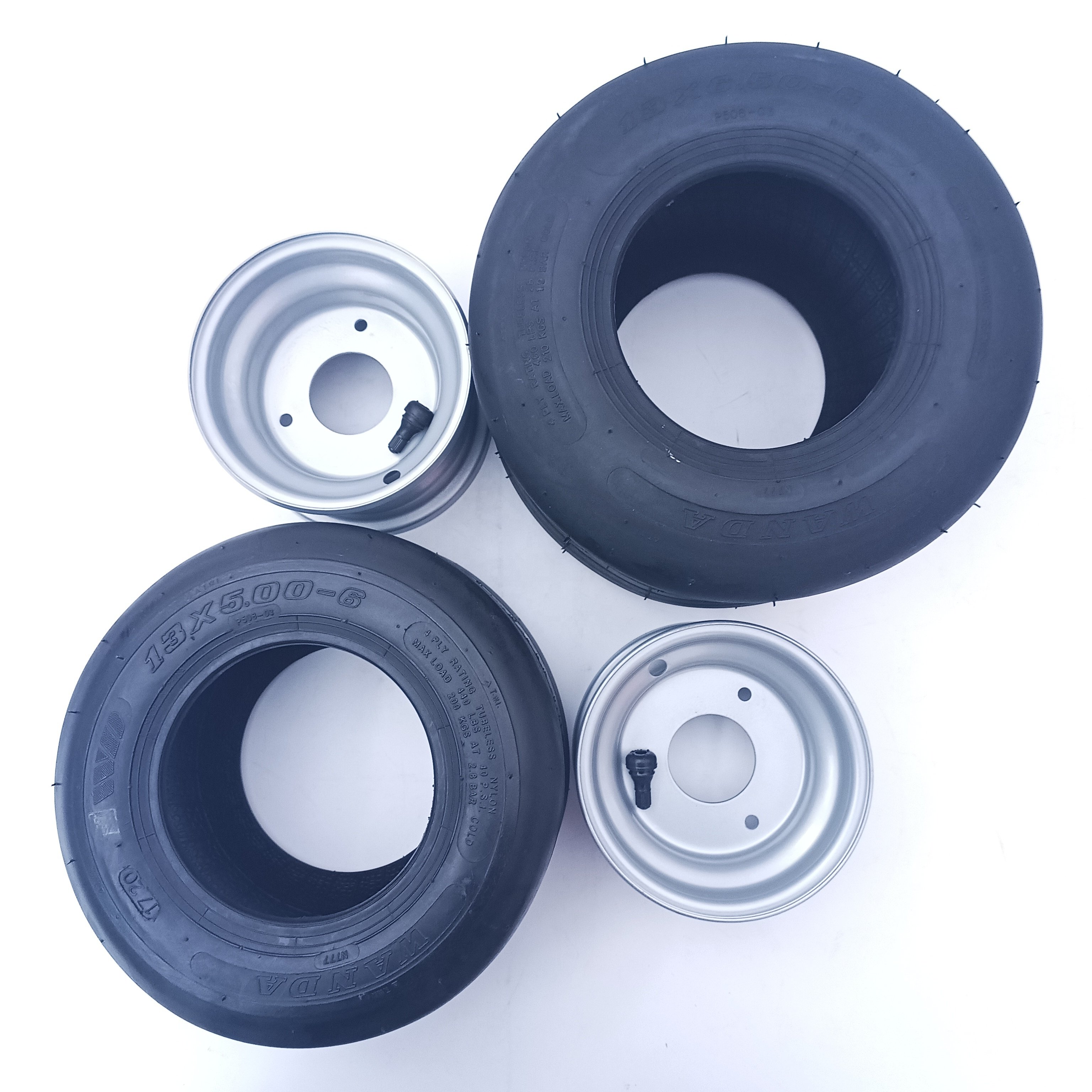 High Quality 13x6.50-6 13x5.00-6 WANDA Tubeless Smooth Tire 13 Inch Slick Tyre for Lawn Mower /GO KARTS and Electric Scooter