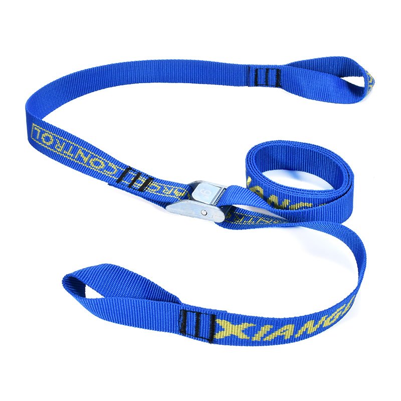 Custom Jacquard logo Woven-in Length 1" 1500lbs High Strength Polypropylene Cam Buckle Tie Down Straps for Boat ATV