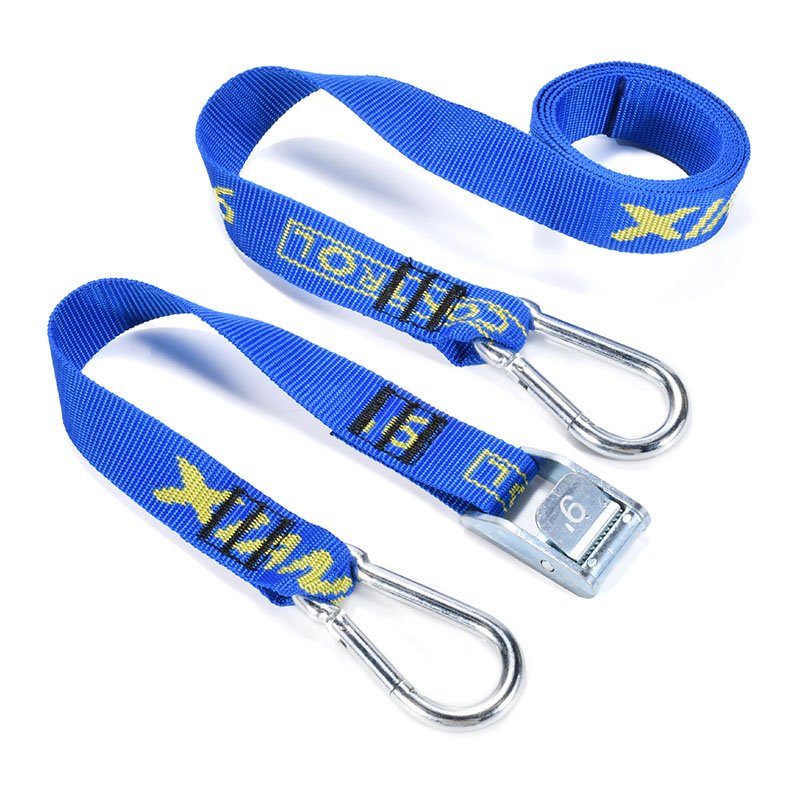 Custom Jacquard logo Woven-in Length 1" 1500lbs High Strength Polypropylene Cam Buckle Tie Down Straps for Boat ATV