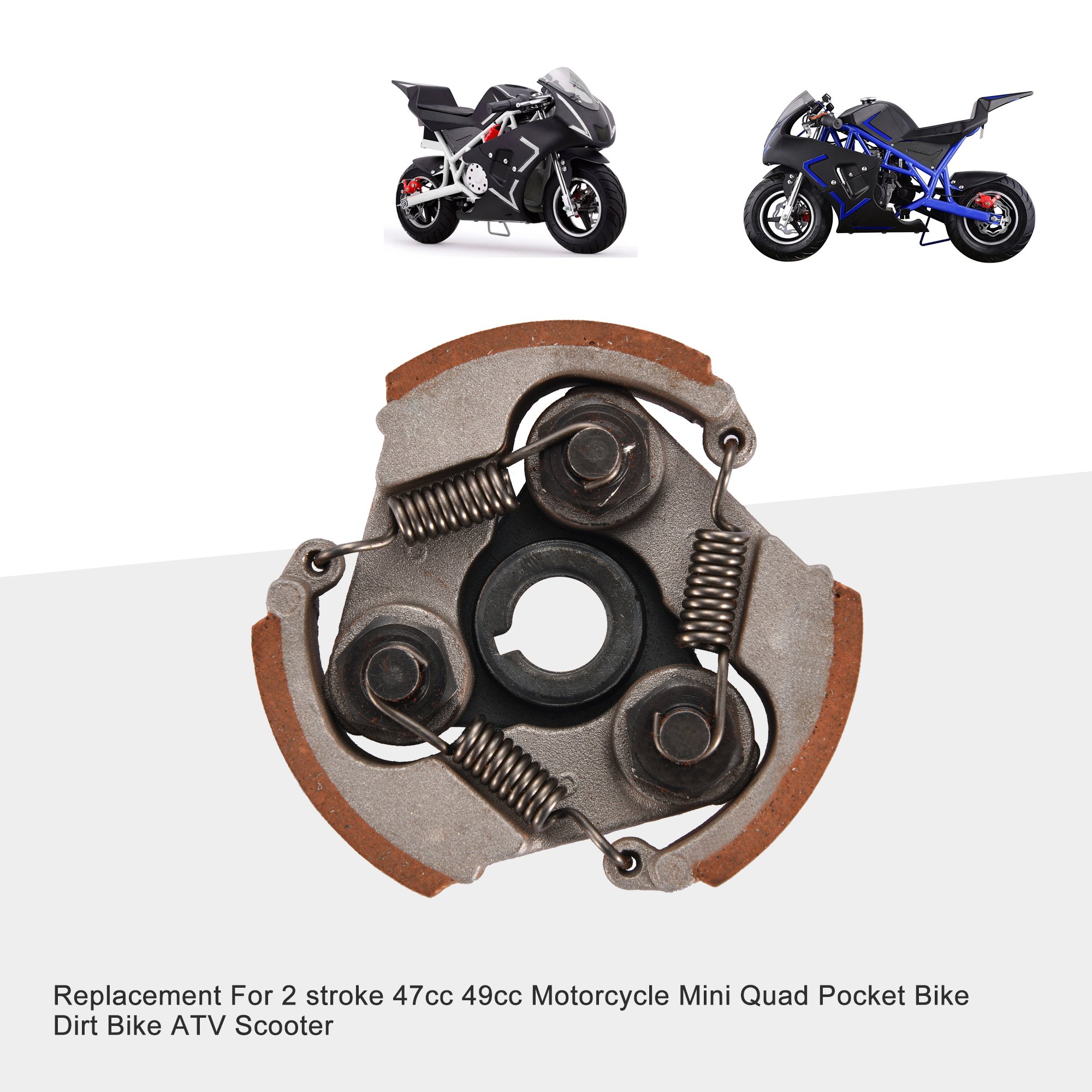 GOOFIT Motorcycle Heavy Duty Clutch Pad with Springs for 2 Stroke 47cc 49cc Motorcycle Mini Quad Pocket Bike Dirt Bike ATV Scoot