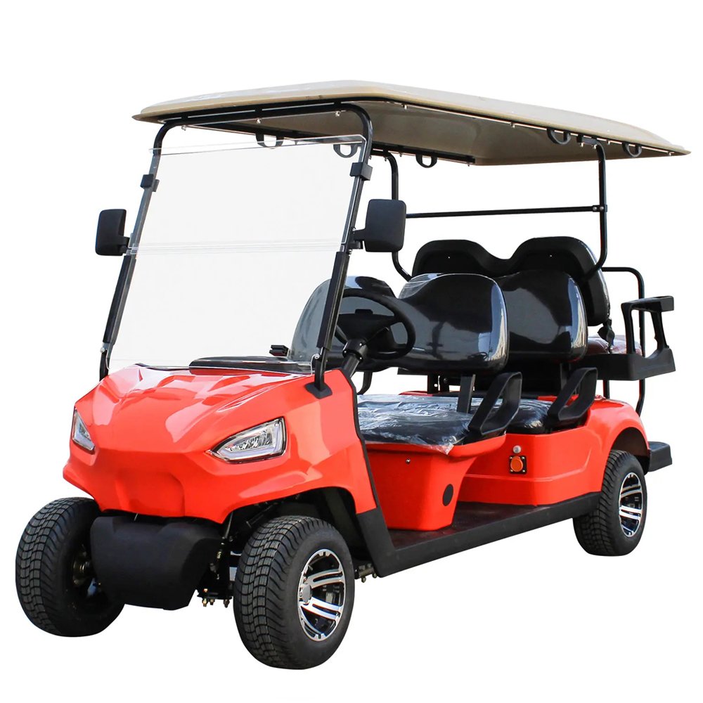 From China Powerful High Performance 48V Atv 500cc Electric Golf Cart 4+2 Seat off Road Buggy New Model Lithium Battery