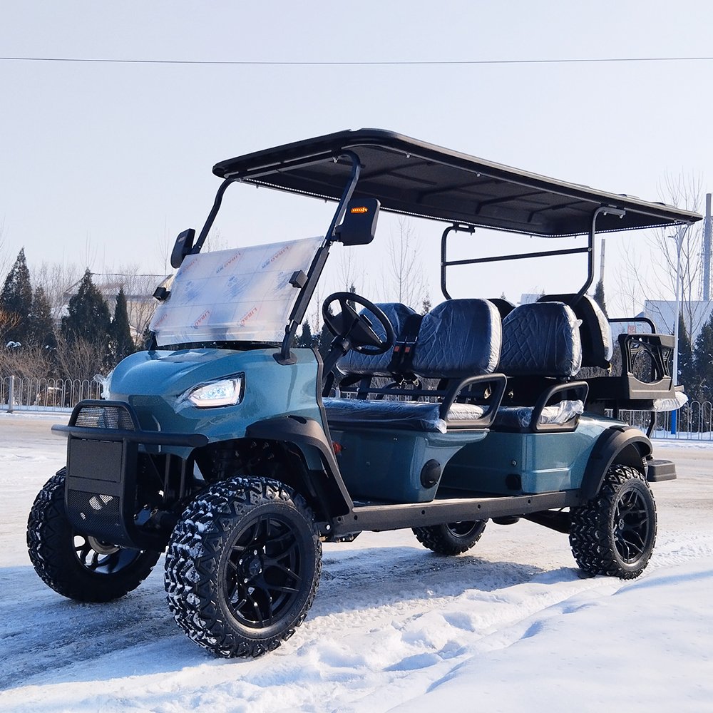 From China Powerful High Performance 48V Atv 500cc Electric Golf Cart 4+2 Seat off Road Buggy New Model Lithium Battery