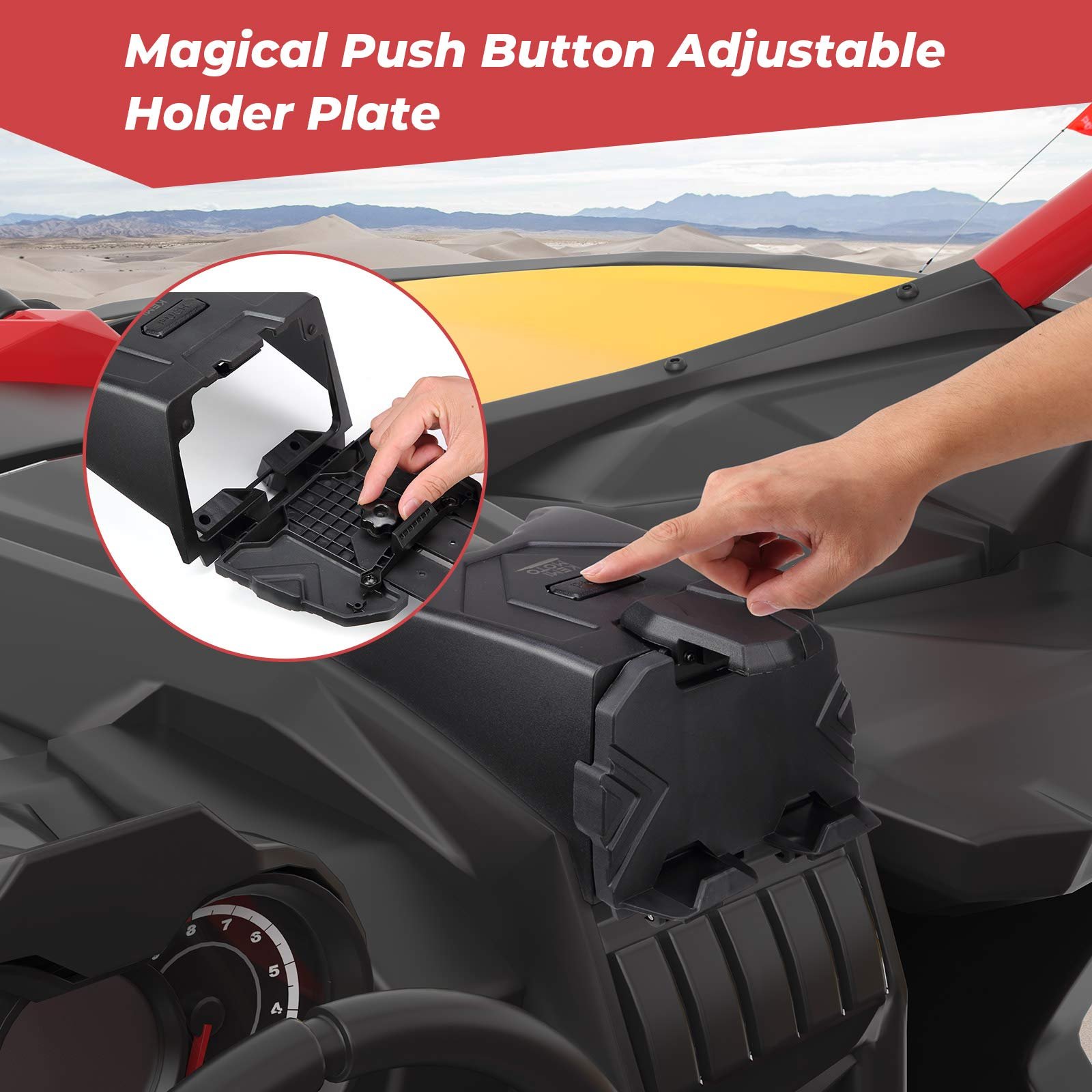 New Wind Car Accessories Interior Decoration Electric Device Tablet Holder GPS Mount Compatible with 2017+ Can Am Maverick X3