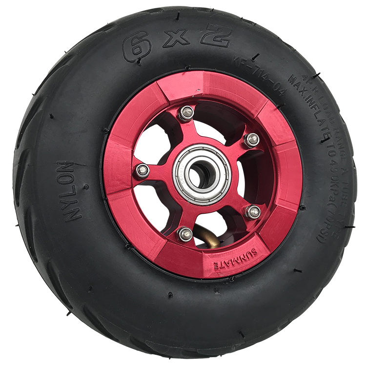 SUNMATE 6 Inch Scooter Staggered Alloy Pneumatic Atv Tire Wheel for Online Sales