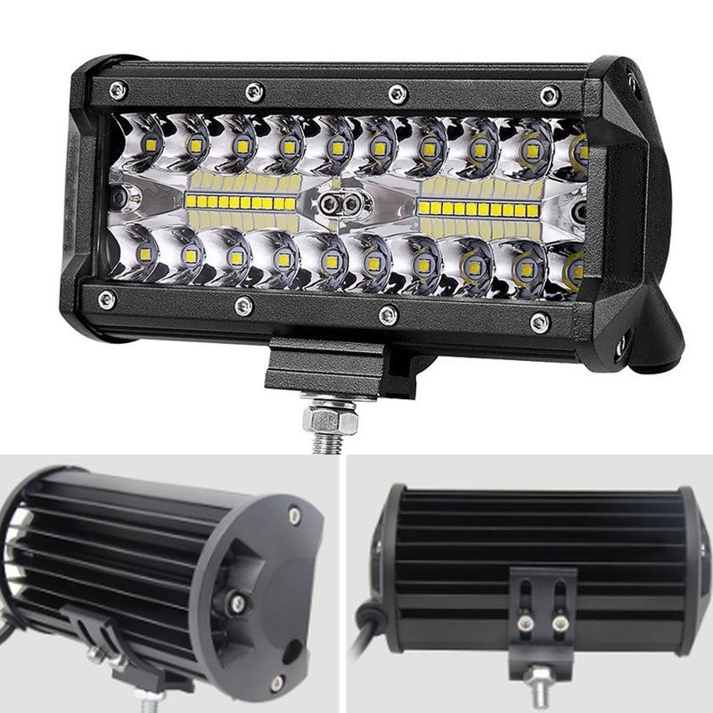 7 Inch 120W LED Bar LED Work Light Driving Lamp Boat Tractor Truck 4x4 SUV ATV 12V 24V Off Road Motorcycle Car Accessories