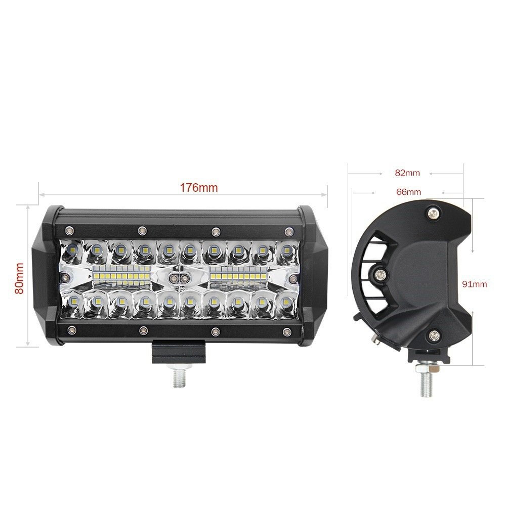 7 Inch 120W LED Bar LED Work Light Driving Lamp Boat Tractor Truck 4x4 SUV ATV 12V 24V Off Road Motorcycle Car Accessories