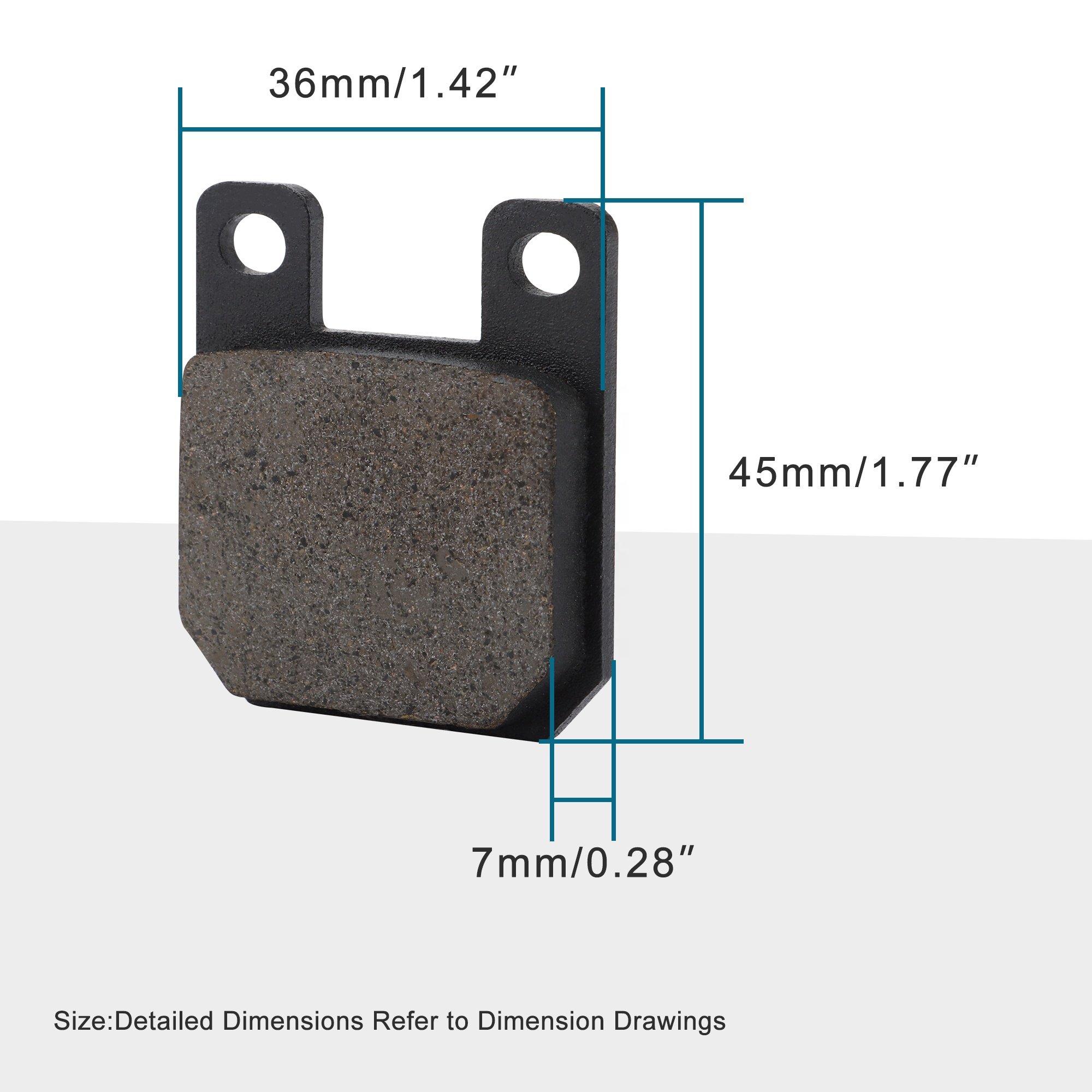 GOOFIT Front Rear Brake Disk Brake Pads for ATV 110cc 125cc 160cc Motorcycle Pit Dirt Bike Quad Buggy Go Kart Scooter