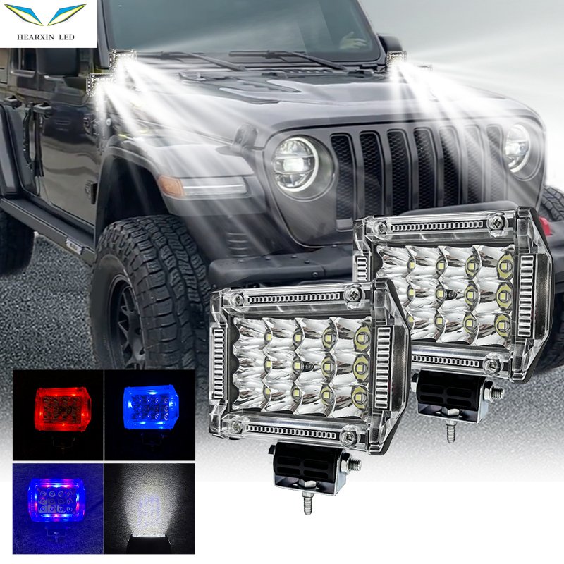 4 Inch 36W LED Work Light White Red Blue Driving Fog Lamps for Car Truck Boat ATV TractorLED Light Bar Car Accessories