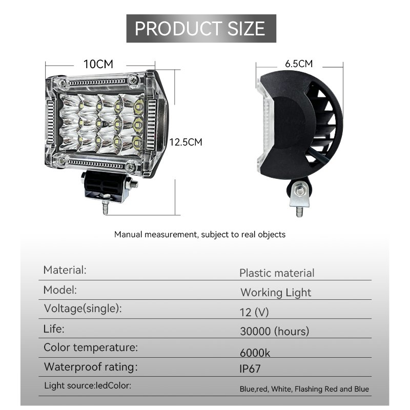 4 Inch 36W LED Work Light White Red Blue Driving Fog Lamps for Car Truck Boat ATV TractorLED Light Bar Car Accessories