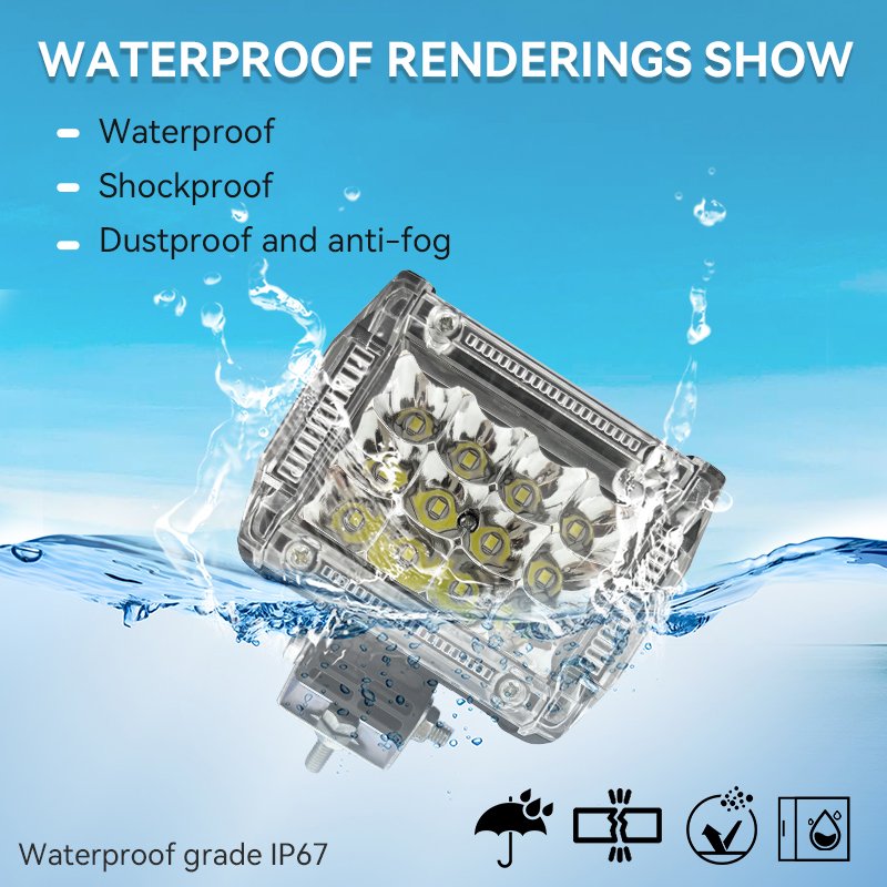 4 Inch 36W LED Work Light White Red Blue Driving Fog Lamps for Car Truck Boat ATV TractorLED Light Bar Car Accessories