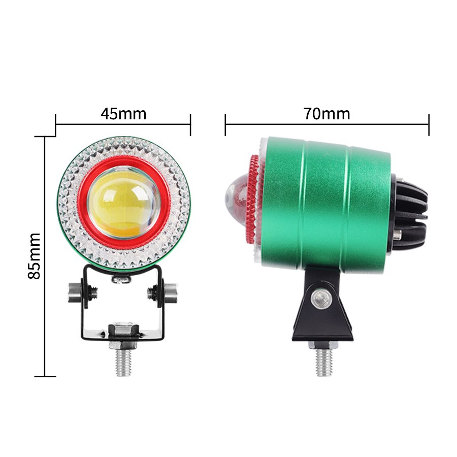 30W Motorcycle LED Spotlight Hi Low Beam White Yellow RGB Driving Fog Lights DRL for Car Trucks SUV UTV E-Bike Motobike ATV 4WD