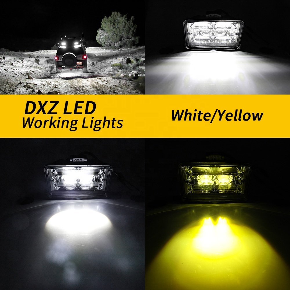 DXZ 4 Inch Led Headlight Beam Led Work Light With DRL Parking Light for Truck SUV ATV 4WD Spotlight and Floodlight Combination