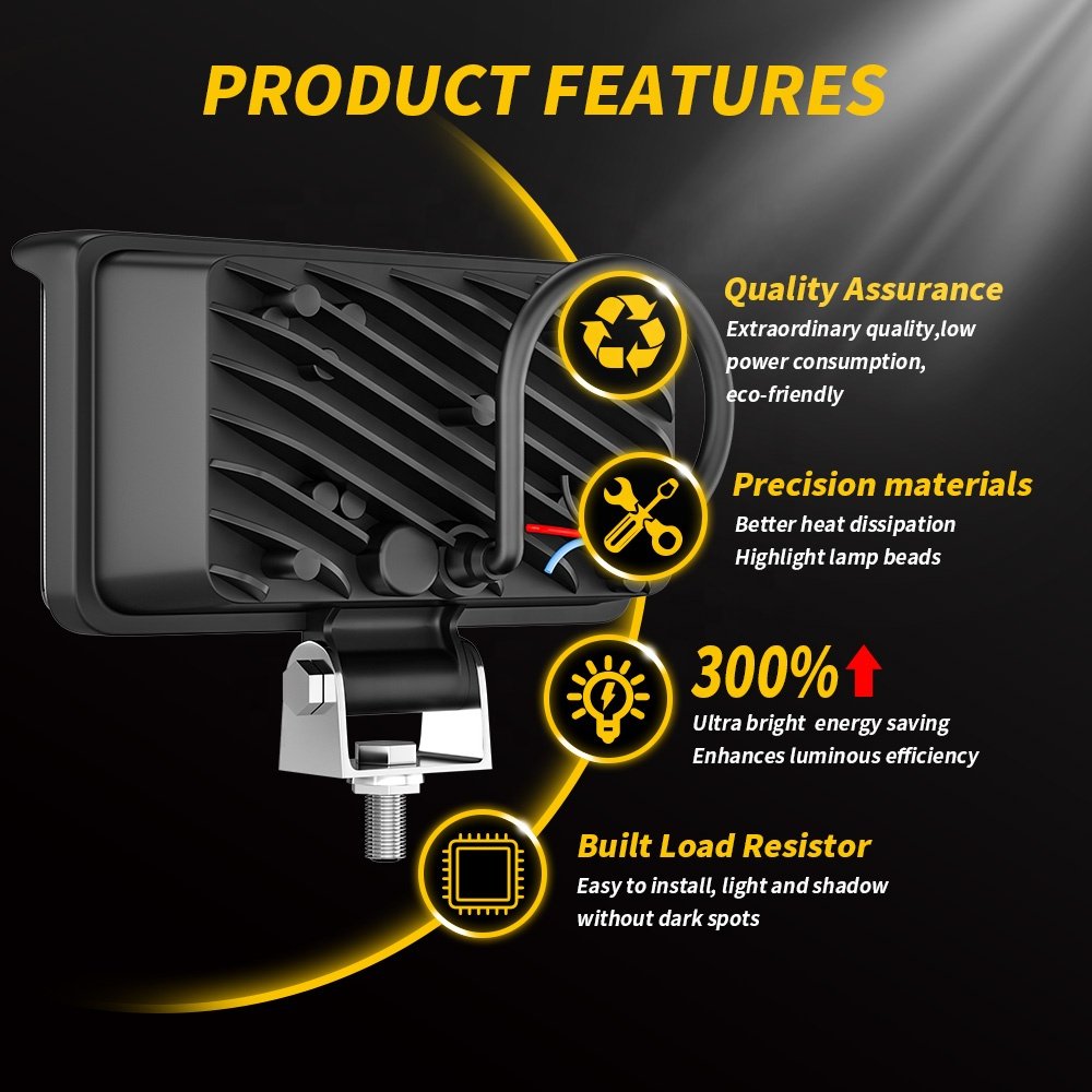 DXZ 4 Inch Led Headlight Beam Led Work Light With DRL Parking Light for Truck SUV ATV 4WD Spotlight and Floodlight Combination