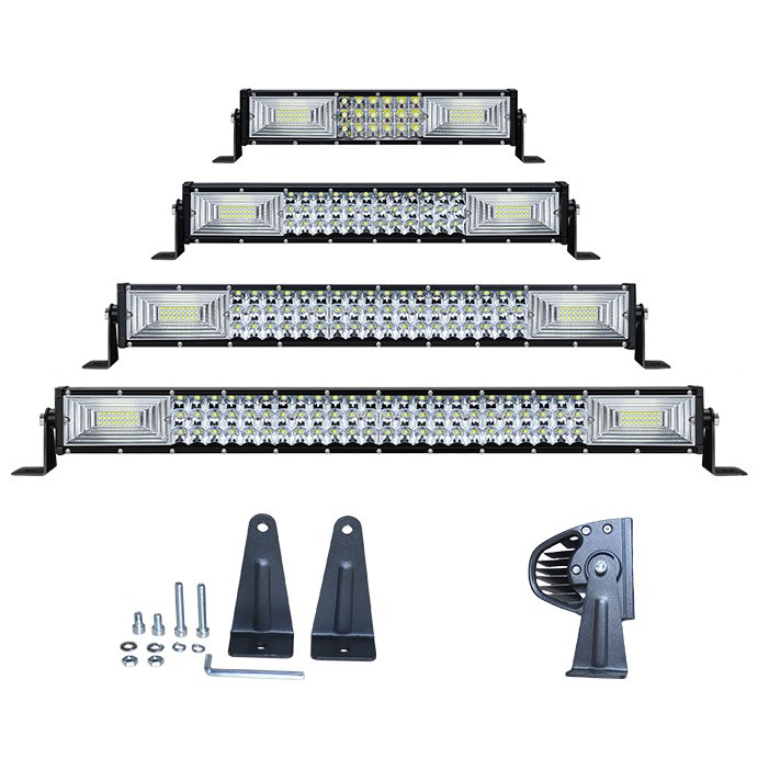 Universal Led Light Bars Dual Row Combo Beam 4x4 Car Truck ATV SUV Straight Curved LED Bar Light
