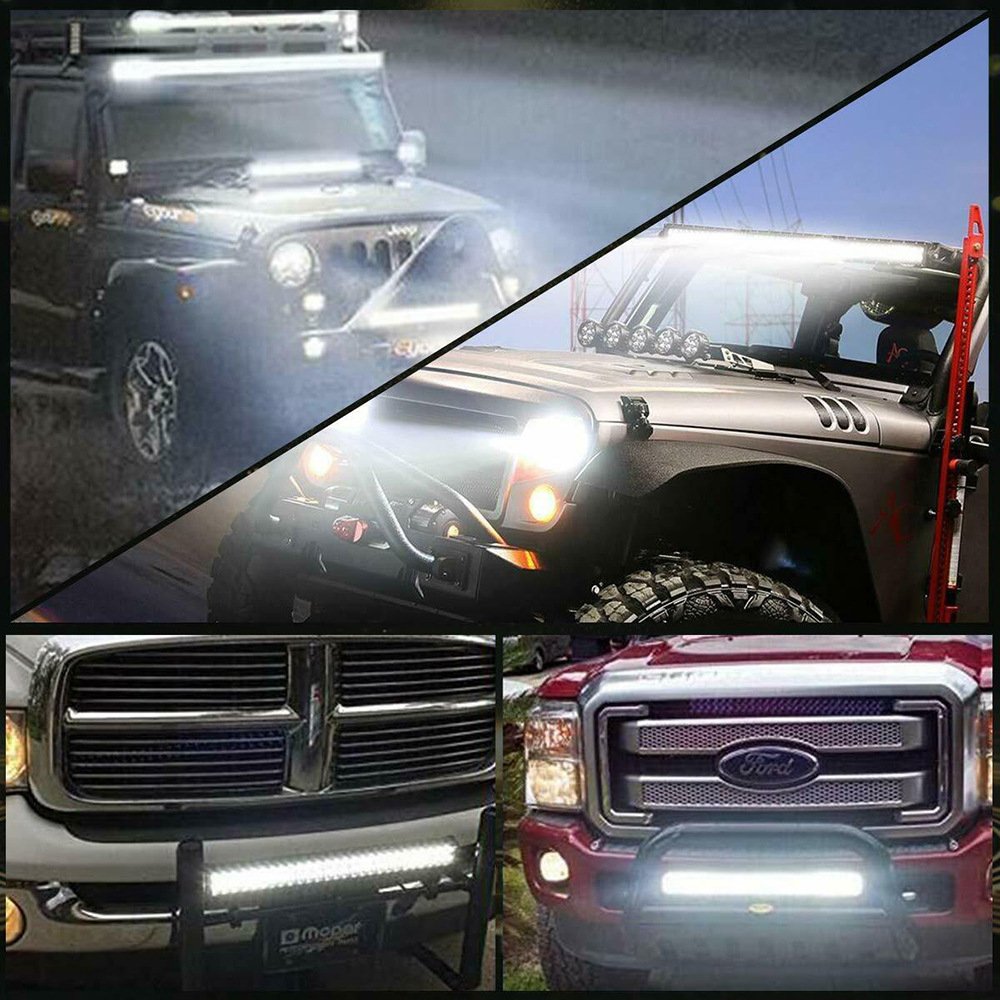 Universal Led Light Bars Dual Row Combo Beam 4x4 Car Truck ATV SUV Straight Curved LED Bar Light