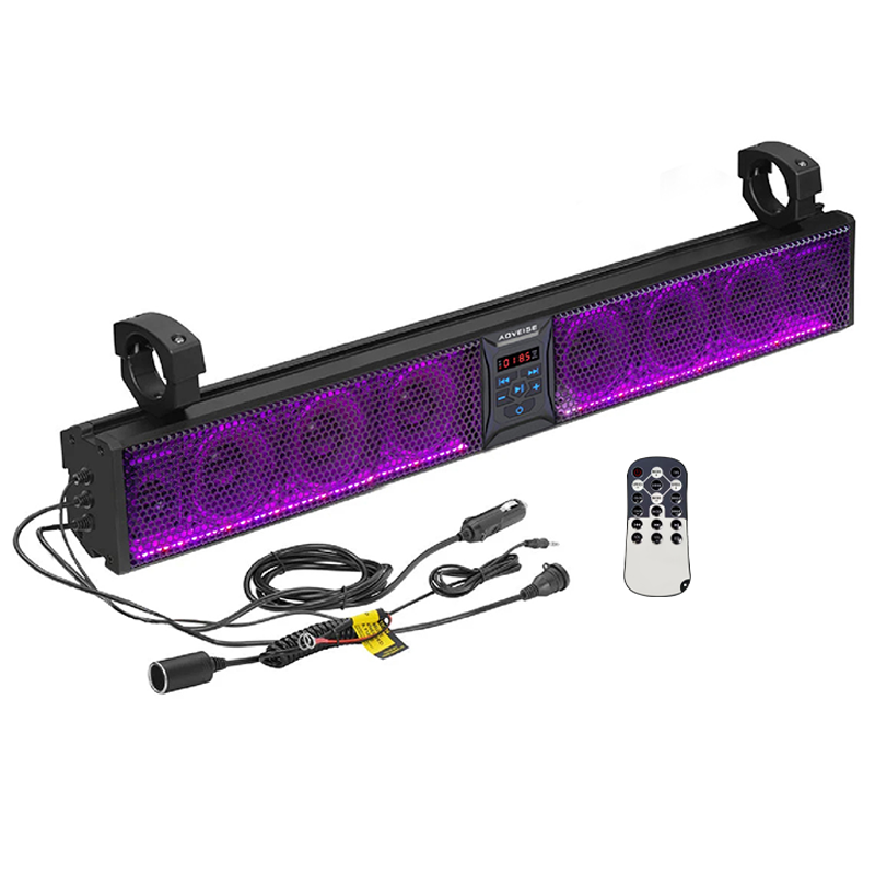 UTV Bar Sound Blue Tooth Soundbar ATV System Audio Marine Speaker Ipx6 Boat Systems Rgb Led Speakers Amplified Atv/Utv