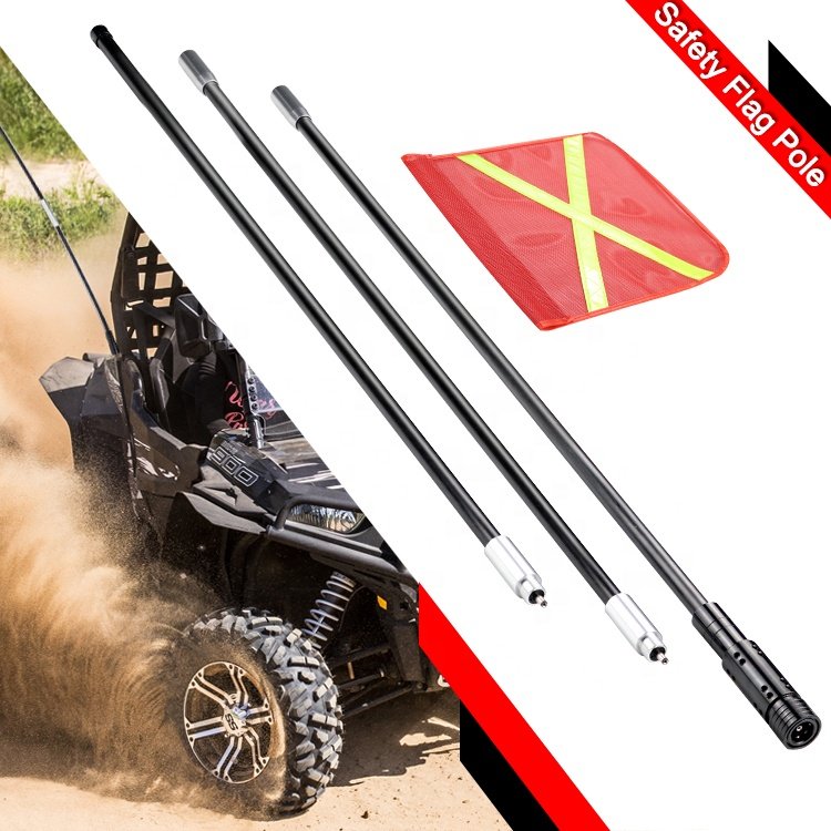 3M 10ft Safety Flag for Truck With X Reflective Flag 4x4 Simpson Desert Vehicle 4WD Towing for Offroad Whip Aerials for Vehicle