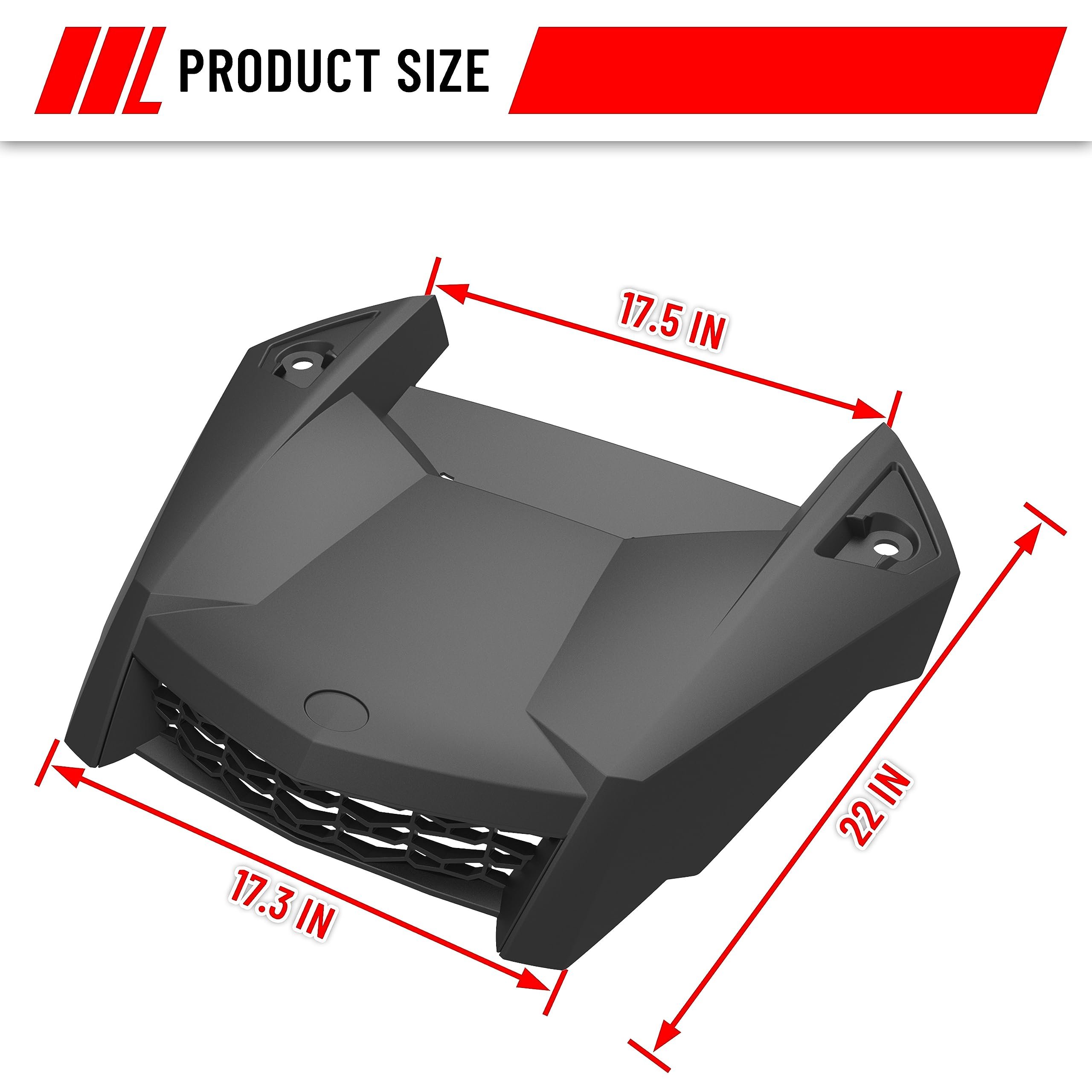 Black ABS UTV Center Engine Hood Scoop Air Intake Replacement for Polaris RZR/XP1000
