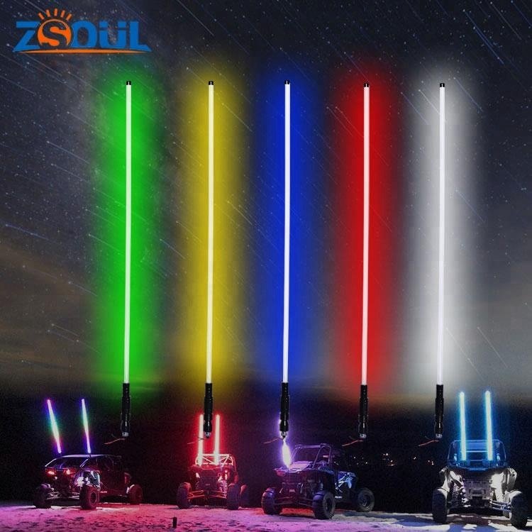 3-6ft Manufacture Milky Tube LED Whip Light with Quick Disconnect Antenna Light for RZR Can-Am Polaris UTV ATV Accessories