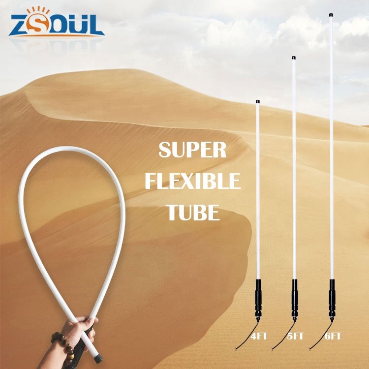 3-6ft Manufacture Milky Tube LED Whip Light with Quick Disconnect Antenna Light for RZR Can-Am Polaris UTV ATV Accessories