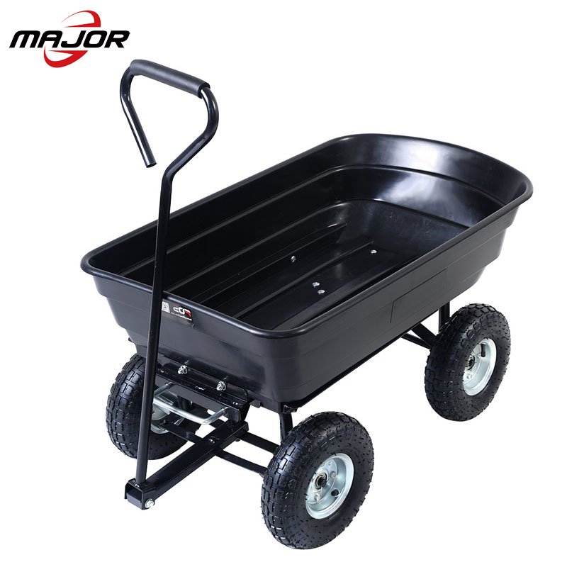 Vehicle Tool Cart with Platform Garden ATV Trailer's Plastic Dump Bucket Hopper Tray OEM Customizable