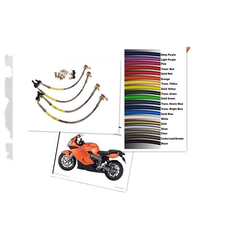 Rear Stainless Steel Braided Brake Line Hose for ATV