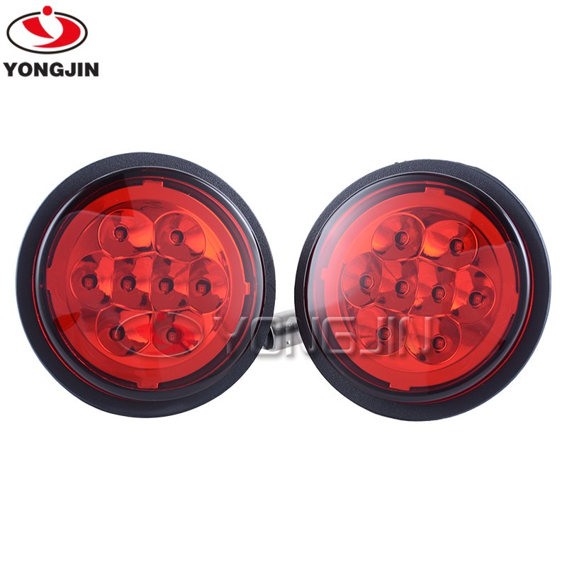 YongJin Round Tail Light Housing No Bulb Red Lens Atv/utv Parts & Accessories for Can Am X3 Maverick Outlander Commander
