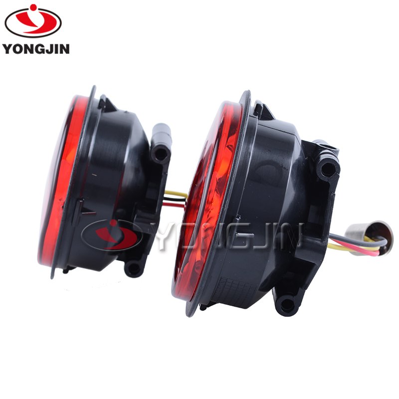 YongJin Round Tail Light Housing No Bulb Red Lens Atv/utv Parts & Accessories for Can Am X3 Maverick Outlander Commander